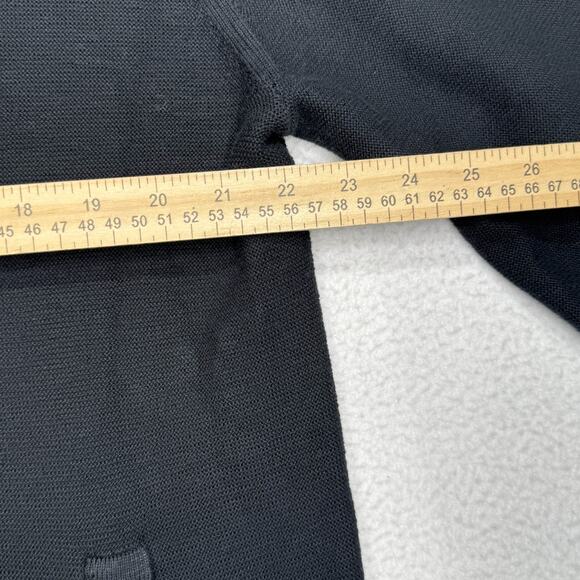 Banana Republic Cardigan Sweater Mens Sz XL Cotton Slub Black Pockets Mock Neck - Picture 4 of 6